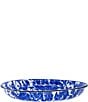 Color:Cobalt - Image 3 - Enamelware Cobalt Swirl Pasta Plates, Set of 4