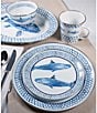 Color:Blue - Image 4 - Enamelware Fish Camp Dinner Plates, Set of 4