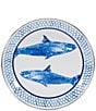 Color:Blue - Image 2 - Enamelware Fish Camp Sandwich Plates, Set of 4
