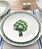 Color:Green - Image 4 - Enamelware Artichoke Fresh Produce Dinner Plates, Set of 4