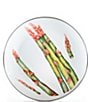 Color:Green - Image 2 - Enamelware Asparagus Fresh Produce Sandwich Plates, Set of 4