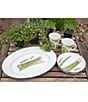 Color:Green - Image 4 - Enamelware Asparagus Fresh Produce Sandwich Plates, Set of 4