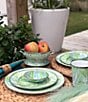 Golden Rabbit Enamelware Modern Monet Dinner Plates, Set of 4, Color:Green - Image 3