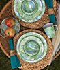 Golden Rabbit Enamelware Modern Monet Dinner Plates, Set of 4, Color:Green - Image 5