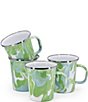 Golden Rabbit Enamelware Modern Monet Latte Mugs, Set of 4, Color:Green - Image 1