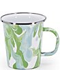 Golden Rabbit Enamelware Modern Monet Latte Mugs, Set of 4, Color:Green - Image 2