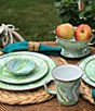 Golden Rabbit Enamelware Modern Monet Latte Mugs, Set of 4, Color:Green - Image 3