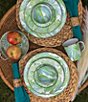 Golden Rabbit Enamelware Modern Monet Latte Mugs, Set of 4, Color:Green - Image 4