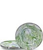 Golden Rabbit Enamelware Modern Monet Sandwich Plates, Set of 4, Color:Green - Image 1