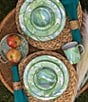 Golden Rabbit Enamelware Modern Monet Sandwich Plates, Set of 4, Color:Green - Image 4