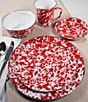 Golden Rabbit Enamelware Swirl Charger Plates, Set of 2, Color:Red - Image 3