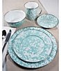 Color:Sea Glass - Image 4 - Enamelware Sea Glass Swirl Dinner Plates, Set of 4
