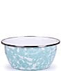 Color:Sea Glass - Image 2 - Enamelware Sea Glass Swirl Salad Bowls, Set of 4