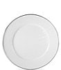 Color:White - Image 2 - Enamelware Solid Texture White Charger Plates, Set of 2
