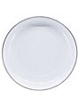 Color:White - Image 2 - Enamelware Solid Texture White Pasta Plates, Set of 4