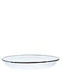 Color:White - Image 3 - Enamelware Solid Texture White Pasta Plates, Set of 4