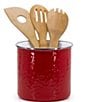 Color:Red - Image 2 - Enamelware Solid Textured Utensil Caddy