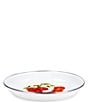 Color:Red - Image 2 - Enamelware Tomatoes Pasta Plates, Set of 4