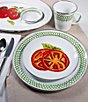 Color:Red - Image 3 - Enamelware Tomatoes Pasta Plates, Set of 4