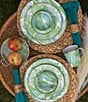 Golden Rabbit Enamelware Marbled Modern Monet Colander, Color:Green - Image 5