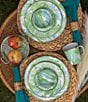 Color:Green - Image 3 - Enamelware Marbled Modern Monet Medium Colander