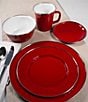 Color:Red - Image 3 - Enamelware Solid Texture Red Mixing Bowls, Set of 3