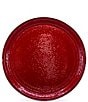 Color:Red - Image 1 - Enamelware Solid Texture Red Medium Tray