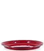 Color:Red - Image 2 - Enamelware Solid Texture Red Medium Tray