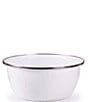 Golden Rabbit Enamelware Solid Texture White Salad Bowls, Set of 4, Color:White - Image 2