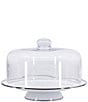 Color:White - Image 2 - Enamelware Solid Texture White Cake Plate