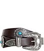 Good American 1#double; Santa Fe Classic Western Belt, Color:Chocolate - Image 1