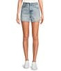 Good American Good 90s Mid-Rise Shorts, Color:Indigo872 - Image 1