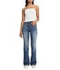 Good American Good Classic Stretch High Rise Bootcut Jeans, Color:Indigo1128 - Image 3