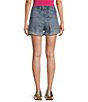 Good American Good Girlfriend Mid Rise Shorts, Color:Indigo575 - Image 2