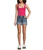 Good American Good Girlfriend Mid Rise Shorts, Color:Indigo575 - Image 3