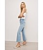 Good American Good Legs Soft-Tech Mid Rise Crop Mini Boot Jeans, Color:Indigo743 - Image 5