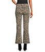 Good American Good Standard Leopard Print High Rise Mini Kick Flare Jeans, Color:Lucky Leopard001 - Image 2
