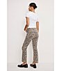 Good American Good Standard Leopard Print High Rise Mini Kick Flare Jeans, Color:Lucky Leopard001 - Image 6