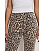 Good American Good Standard Leopard Print High Rise Mini Kick Flare Jeans, Color:Lucky Leopard001 - Image 9
