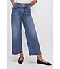 Color:Indigo338 - Image 1 - Good Waist Denim High Rise Palazzo Cropped Jeans