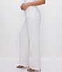 Color:Ivory001 - Image 4 - Luxe Suiting Side Pocket Pleated High Rise Straight Leg Column Trouser