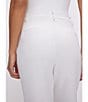 Color:Ivory001 - Image 5 - Luxe Suiting Side Pocket Pleated High Rise Straight Leg Column Trouser