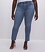 Good American Plus Good Legs Straight Denim Split Pocket Jeans,Specials : American Fashion Style Bags On Sale