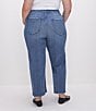 Good American Plus Size Denim Good Waist Palazzo High Rise Cropped Jeans, Color:Indigo338 - Image 2