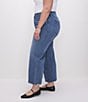 Good American Plus Size Denim Good Waist Palazzo High Rise Cropped Jeans, Color:Indigo338 - Image 4