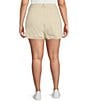 Good American Plus Size Good 90s Mid Rise Shorts, Color:Ecru003 - Image 2