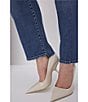 Color:Indigo620 - Image 4 - Plus Size Good Classic Mid Rise Baby Step Hem Ankle Length Jeans