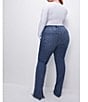 Color:Indigo582 - Image 2 - Plus Size Good Classic Slim Straight Jean