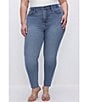 Color:Blue655 - Image 4 - Plus Size Good Legs High Rise Skinny Jeans