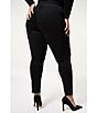 Color:Black001 - Image 2 - Plus Size Good Legs High Waisted Stretch Denim Skinny Jeans